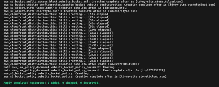 terraform apply