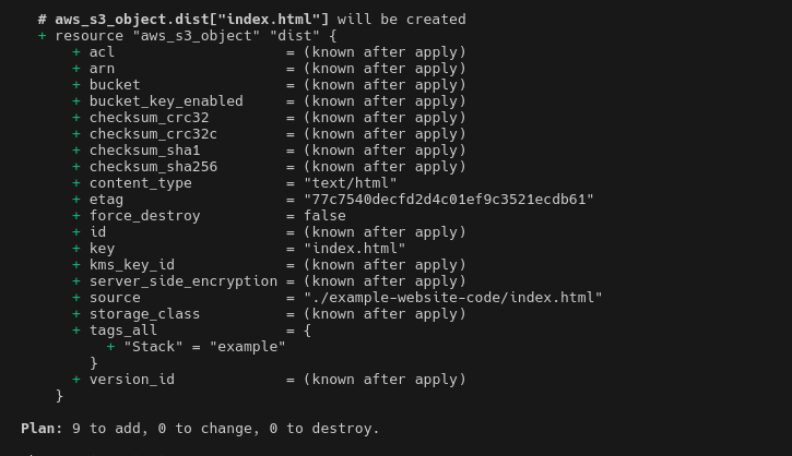 terraform plan